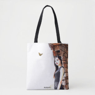 HAMbyWG - Tote Bag - Woman w Butterfly