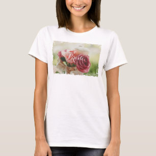 HAMbyWG - Women's T-Shirt - Watercolor Roses Bride