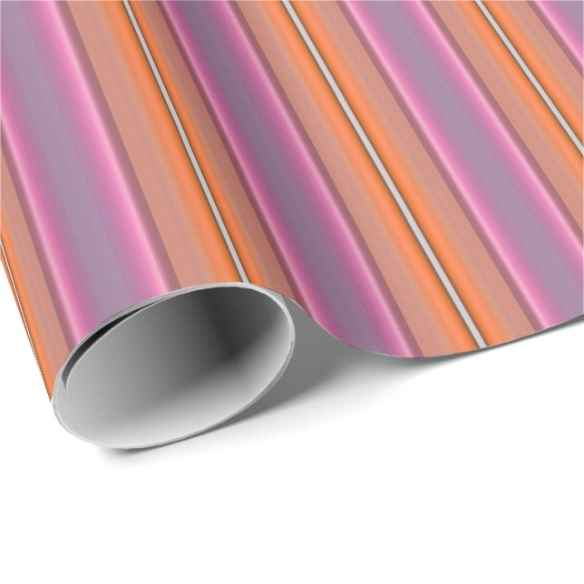 HAMbyWG - Wrapping Paper - Orange & Pink Stripe (Roll Corner)