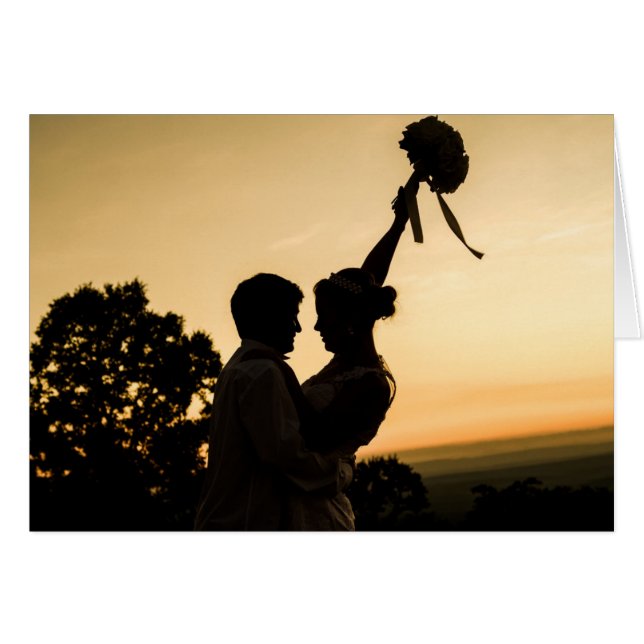 HAMbyWhiteGlove - Card - Bride & Groom Celebrate (Front Horizontal)