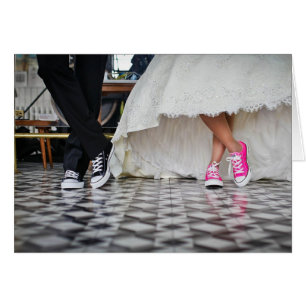 HAMbyWhiteGlove - Card - Bride & Groom in Sneakers