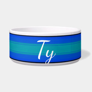 HAMbyWhiteGlove - Dog food Bowl Hot Hot Blue