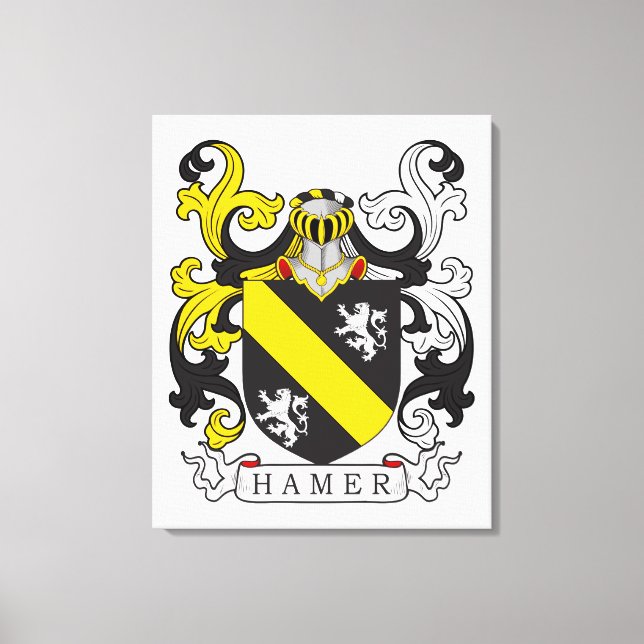 Hamer Family Crest Canvas Print (Front)