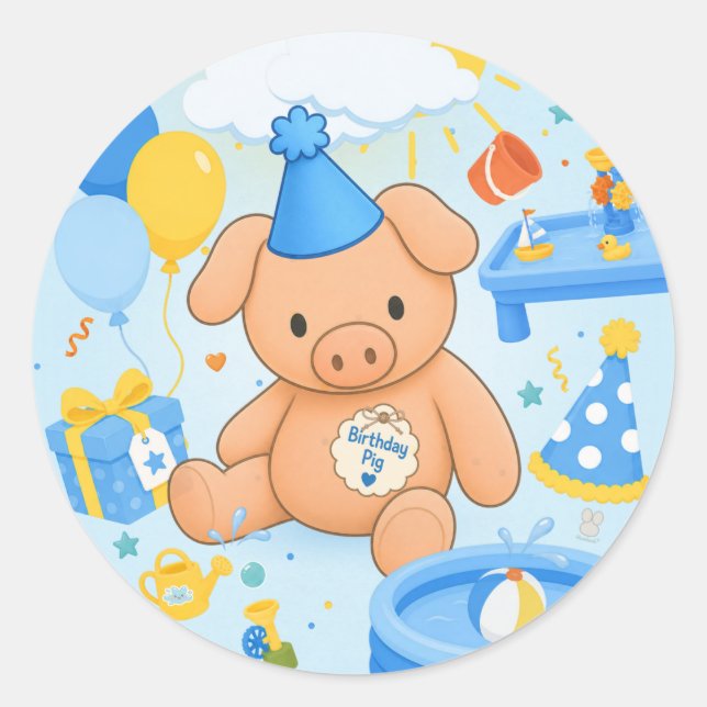 Hamhock's Splashtastic! Storybook Classic Round Sticker (Front)