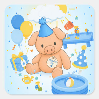 Hamhock's Splashtastic! Storybook Square Sticker