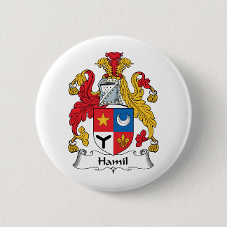 Hamil Family Crest 6 Cm Round Badge