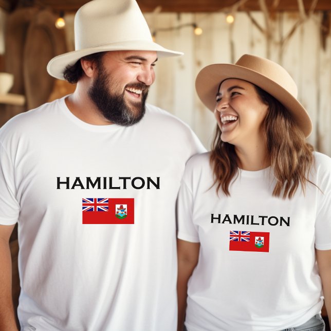 Hamilton Bermuda Country Flag Light-Colour T-Shirt (Creator Uploaded)