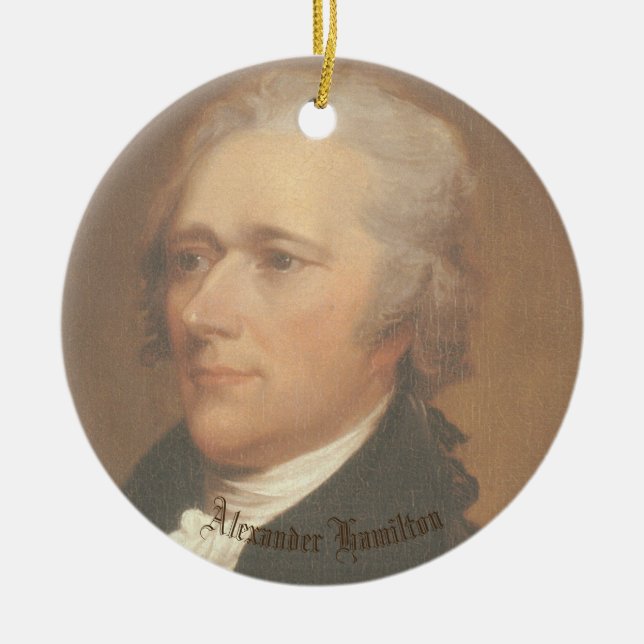 Hamilton Circle Ornamant Ceramic Tree Decoration (Front)