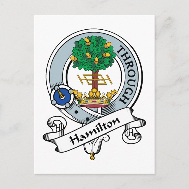 Hamilton Clan Badge Postcard (Front)