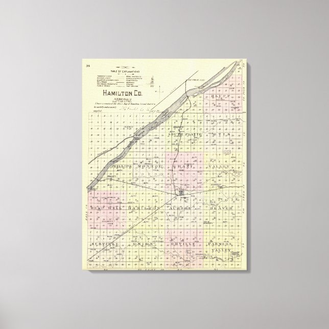 Hamilton County, Nebraska Canvas Print (Front)