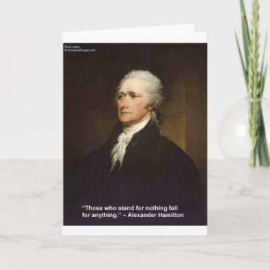 Hamilton Fall For Anything Quote Gift Card