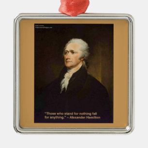 Hamilton Fall For Anything Quote Gift Metal Tree Decoration