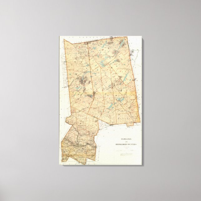 Hamilton, Herkimer counties Canvas Print (Front)