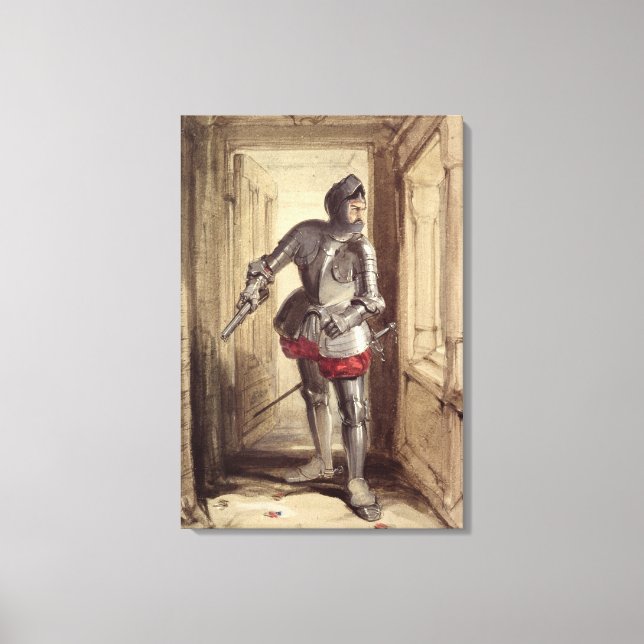 Hamilton of Bothwellhaugh about to shoot Canvas Print (Front)