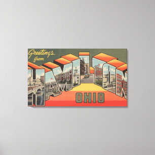 Hamilton, Ohio - Large Letter Scenes 2 Canvas Print