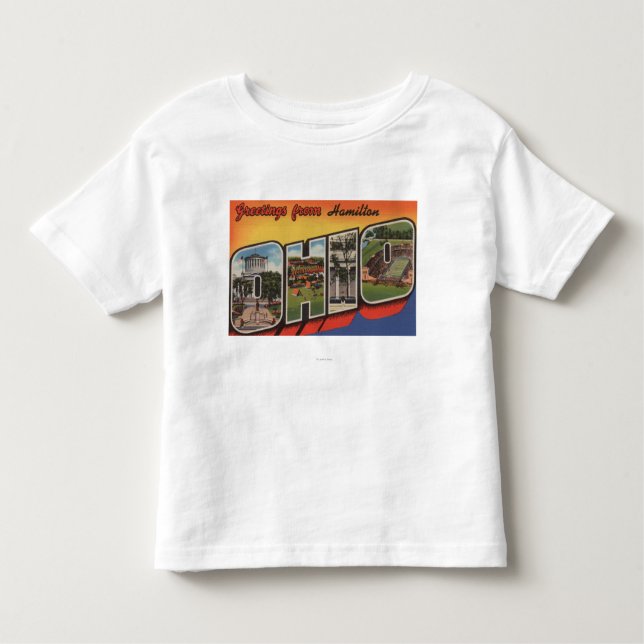 Hamilton, Ohio - Large Letter Scenes Toddler T-Shirt (Front)