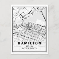 Hamilton Ontario Canada Travel City Map Poster