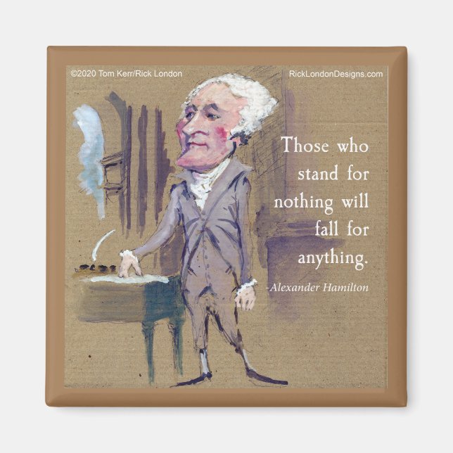 Hamilton & Quote Fridge Magnet (Front)