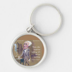Hamilton & Quote Fridge Magnet Key Ring