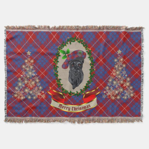 Hamilton Scottie Dog Christmas Throw Blanket