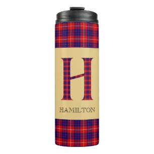 Hamilton Tartan Monogram H  Thermal Tumbler