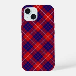 Hamilton tartan red blue purple plaid iPhone 15 case