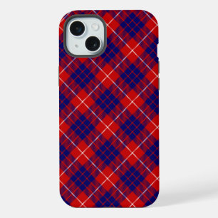Hamilton tartan red blue purple plaid iPhone 15 plus case