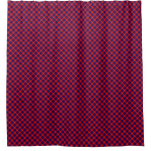 Hamilton tartan red blue purple plaid shower curtain