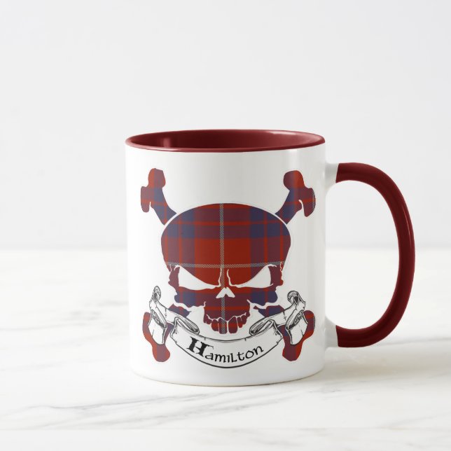 Hamilton Tartan Skull Mug (Right)