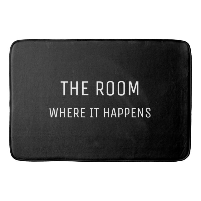 Hamilton the Musical Funny Black and White Bath Mat (Front)