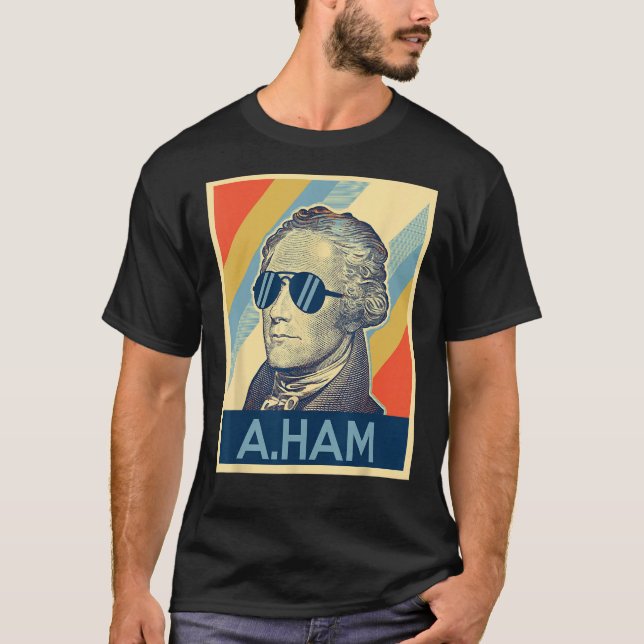 Hamilton tshirt wearing sunglasses (Front)