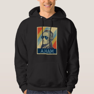 Hamilton tshirt wearing sunglasses