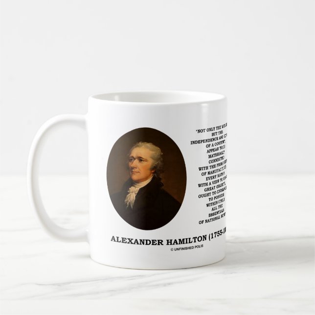 Hamilton Wealth Independence Security Manufactures Coffee Mug (Left)