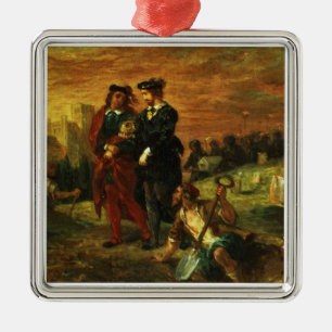 Hamlet and Horatio in the Cemetery, 1859 (oil on c Metal Tree Decoration