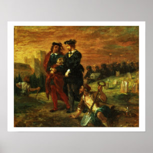 Hamlet and Horatio in the Cemetery, 1859 (oil on c Poster
