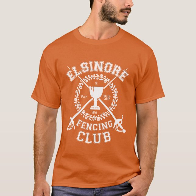 Hamlet Andrew Scott wore this Elsinore Fencing Clu T-Shirt (Front)