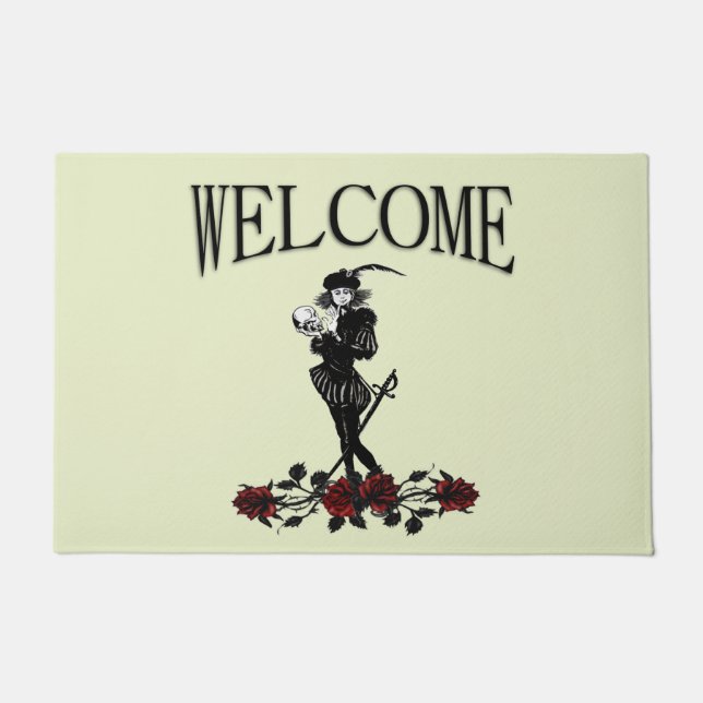 Hamlet Green Welcome Doormat (Front)