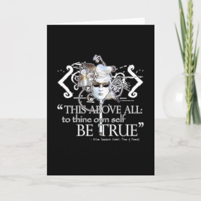 Hamlet "... own self be true ..." Quote Card (Front)
