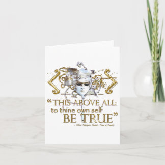 Hamlet "own self be true" Quote (Gold Version) Card