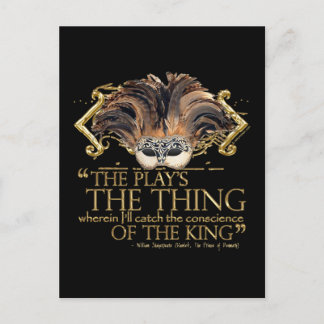 Hamlet Play Quote (Gold Version) Postcard