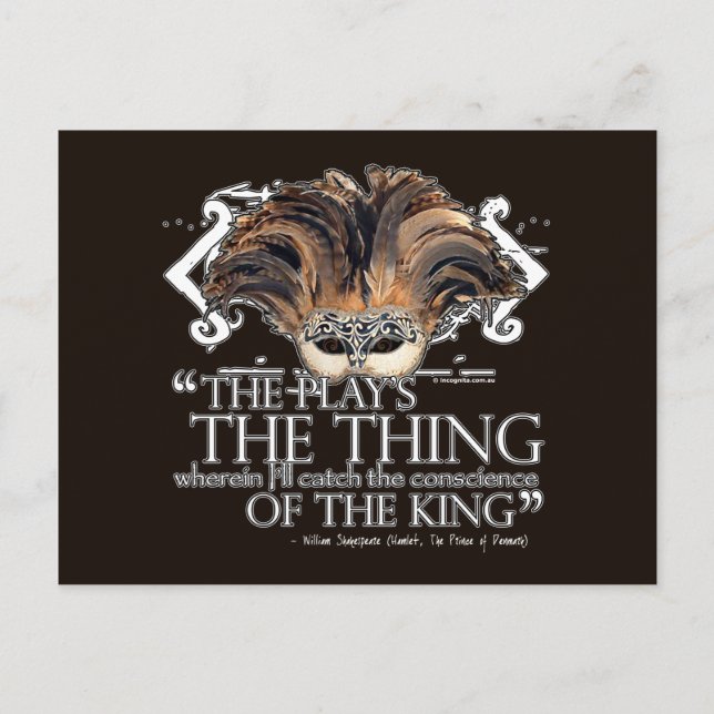 Hamlet Play Quote Postcard (Front)