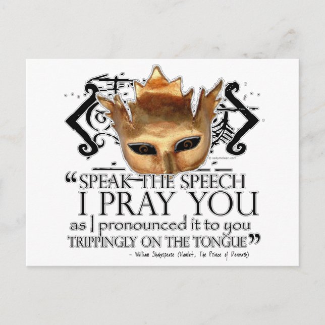 Hamlet "Speak the speech ..." Postcard (Front)