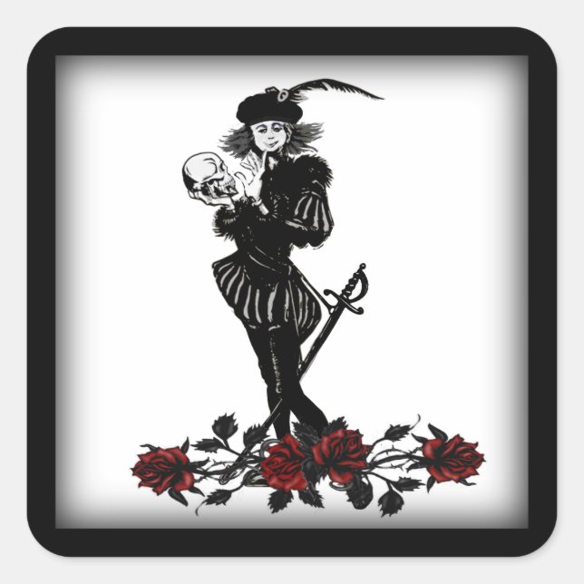 Hamlet   square sticker (Front)