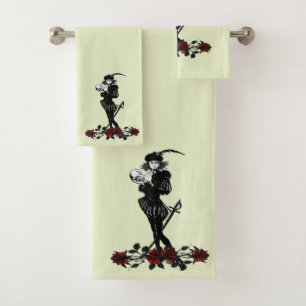 Hamlet The Bard Green Bath Towel Set