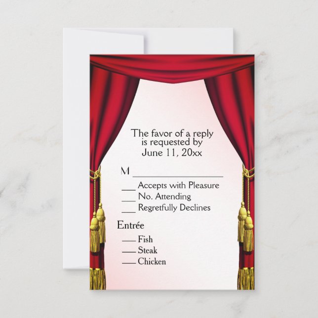 Hamlet Theatre Theme RSVP Card (Front)