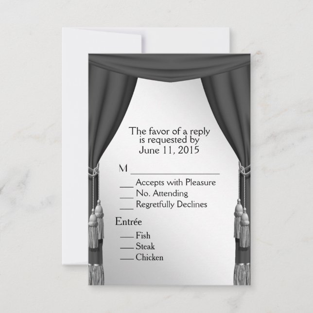Hamlet Theatre Theme RSVP Card (Front)