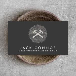 Hammer and Saw Carpentry Home Improvement 2 Business Card
