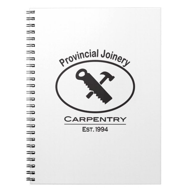 Hammer and Saw Design Spiral Notebook (Front)