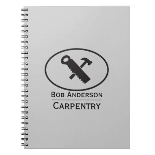 Hammer and Saw Design Spiral Notebook