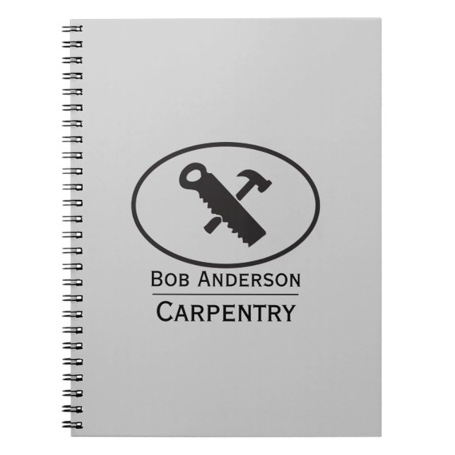 Hammer and Saw Design Spiral Notebook (Front)